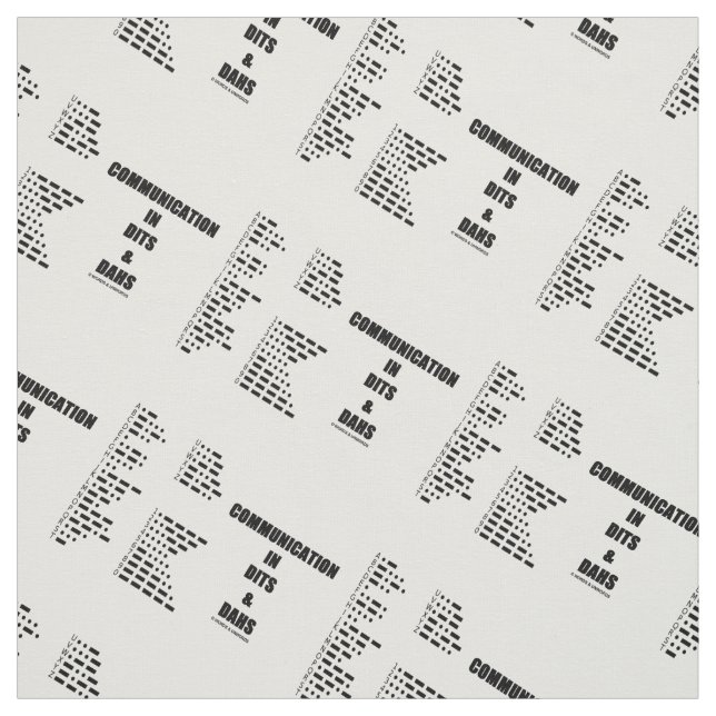 Kommunikation i Dits och Dahs morsealfabethumor Tyg (Provkarta)