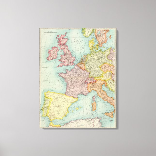 Kommunikation i westerna Europa Canvastryck (Framsida)