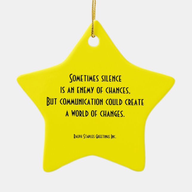 kommunikation julgransprydnad keramik (Framsidan)