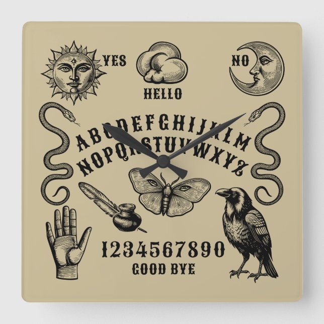 Kommunikation med samtalsnämndens anda fyrkantig klocka (Framsida)