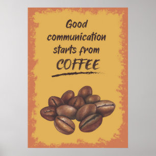 Kommunikation om kaffets Bra i Älskare utgår från  Poster