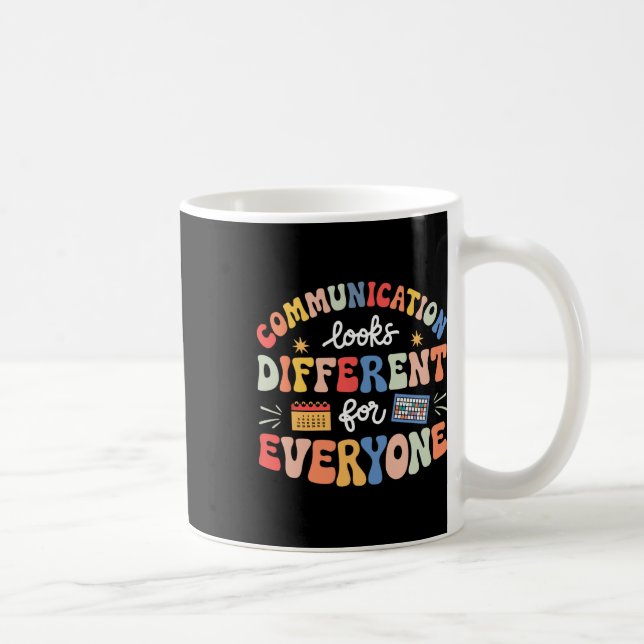 Kommunikation ser annorlunda ut för alla. kaffemugg (Höger)