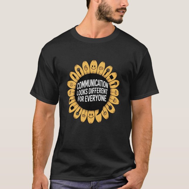 Kommunikation ser annorlunda ut talterapi autis t shirt (Framsida)