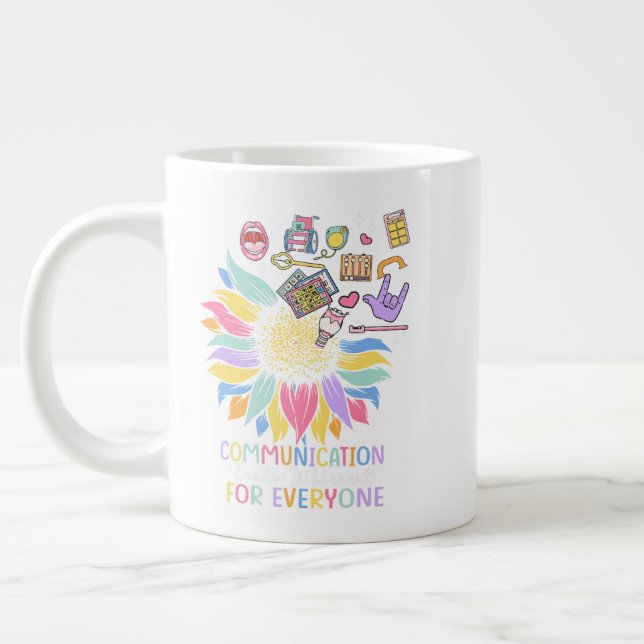 Kommunikationen ser annorlunda ut för alla, slimma jumbo mugg (Vänster)