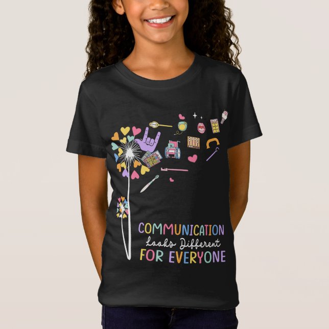 Kommunikationen ser annorlunda ut för alla, slimma t shirt (Framsida)