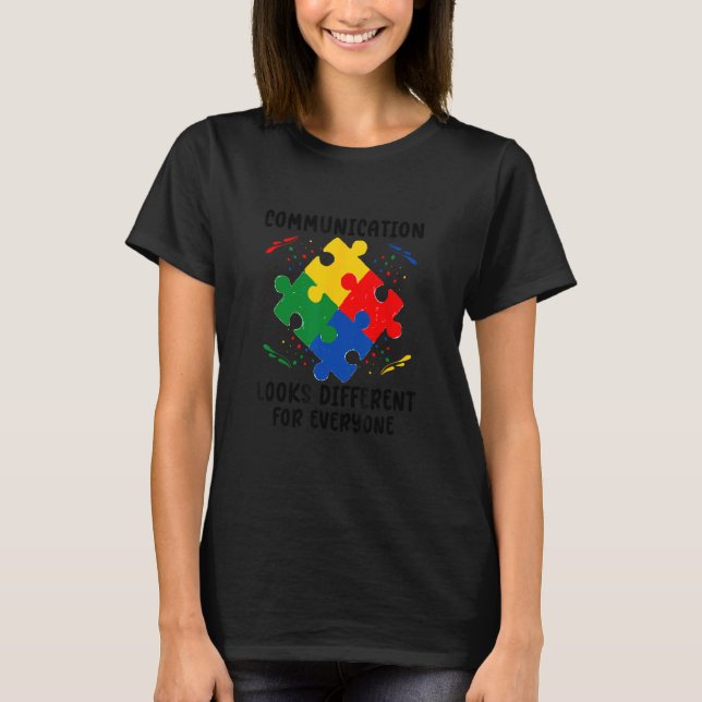 Kommunikationen ser annorlunda ut för alla t shirt (Framsida)