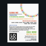 Kommunikationsdesign, översättare och tolk flygblad<br><div class="desc">Kommunikationsdesign,  översättare och tolkarutlösare i Affärskortet Store.</div>