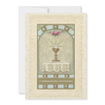 Kommunikationsinbjudan till katolsk Vintage första