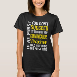 Kommunikationslärare framgångsrik uppskattning t shirt
