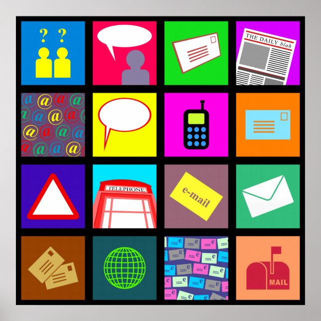 Kommunikationsplattan Tapet Poster (Framsidan)
