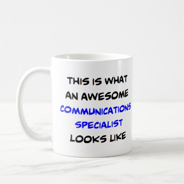 kommunikationsspecialist, fantastisk kaffemugg (Vänster)