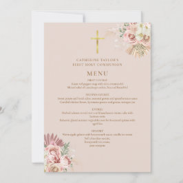 Kommunionsmeny för första Heligan av Pampas Grass  Inbjudningar