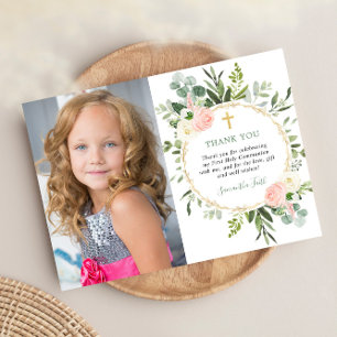 Kommunisiens första Heliga - rosa, tack för ditt g Inbjudningar