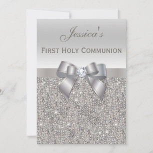 Kommunisiens första Heliga Silver Sequins och Bow Inbjudningar