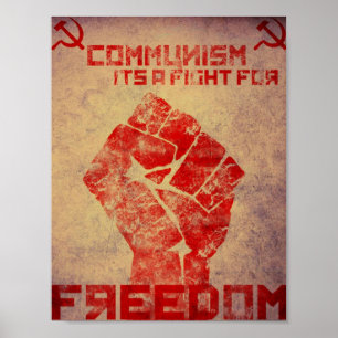 Kommunism är ett slagsmål poster