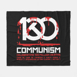 Kommunism, firar 100 miljoner dödsfall fleecefilt