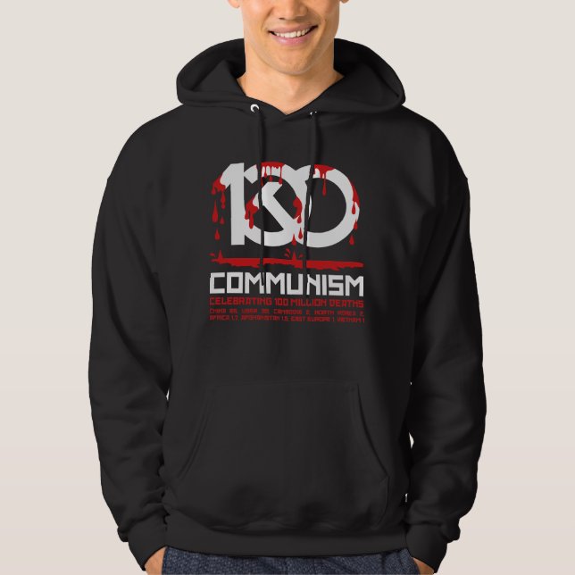 Kommunism, firar 100 miljoner dödsfall hoodie (Framsida)