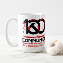 Kommunism, firar 100 miljoner dödsfall kaffemugg