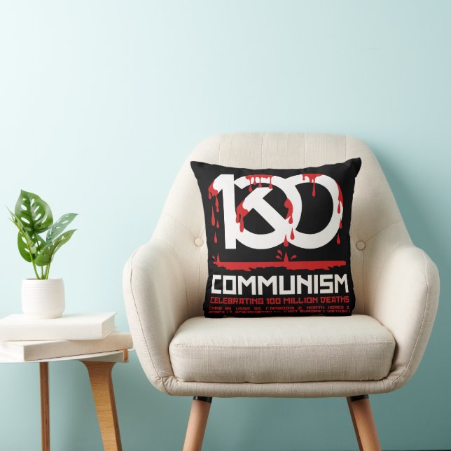 Kommunism, firar 100 miljoner dödsfall kudde (Stol)