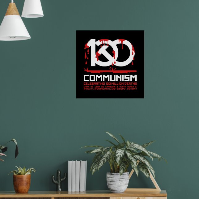 Kommunism, firar 100 miljoner dödsfall poster (Vardagsrum 1)