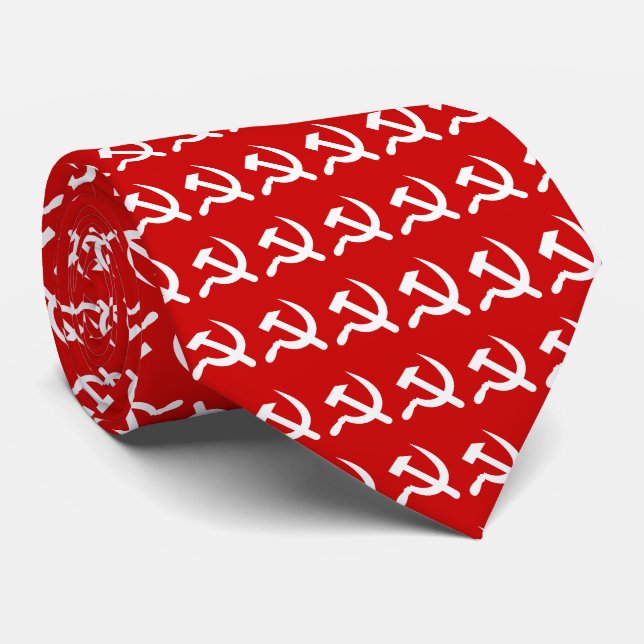 Kommunism hammare och skära sömlöst mönster slips (Rullad)
