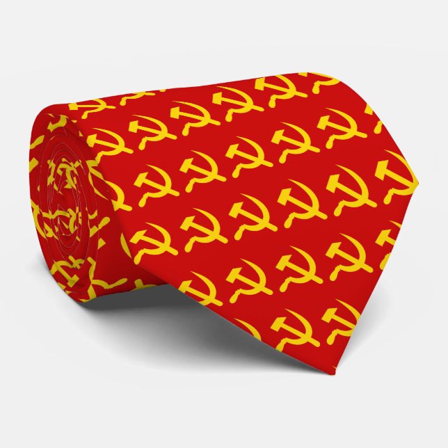 Kommunism hammare och skära sömlöst mönster slips (Rullad)