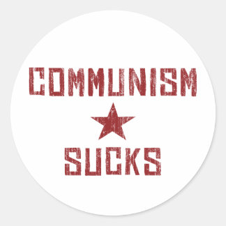 Kommunism suger - Amerika först antikommunistisk Runt Klistermärke