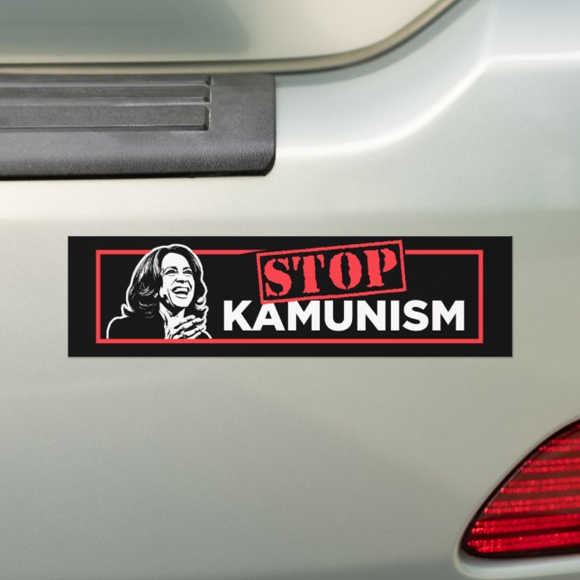 Kommunismen mot Kamala: Stopp Kamunism Bildekal (På Bil)