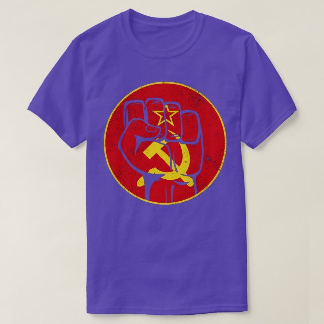 Kommunismen Sovjetunionen Fist Hammer Sickle T Shirt (Design framsida)