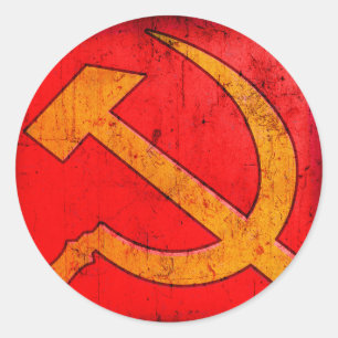 Kommunismen Sovjetunionen Hammer och Sickle Sticke Runt Klistermärke