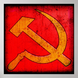 Kommunismen USSR Hammer och Sickle Poster