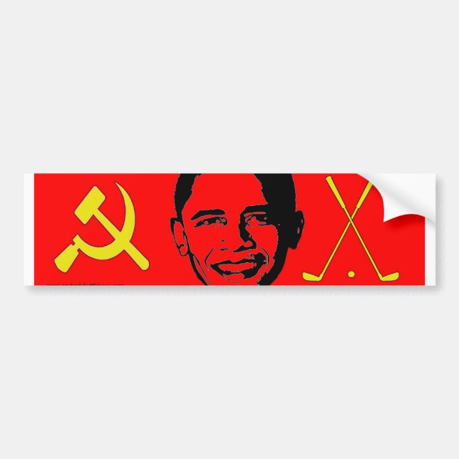 Kommunist och en Golfarebildekal Bildekal (Framsidan)