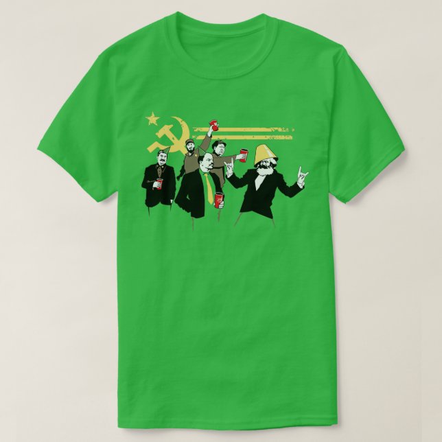 Kommunisten Party i Färg T Shirt (Design framsida)