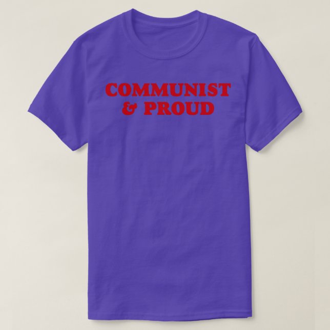 Kommunister och stolt t shirt (Design framsida)