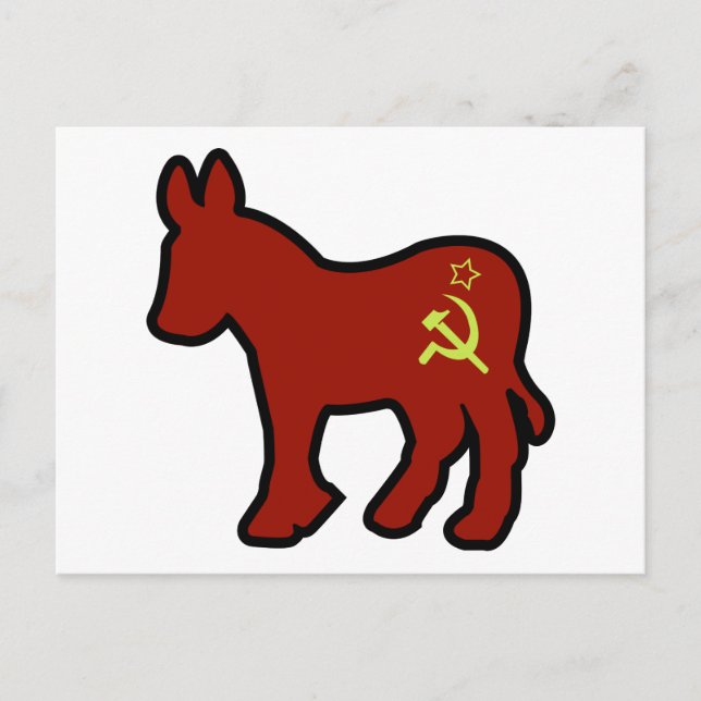 kommunistisk Donkey Vykort (Framsida)