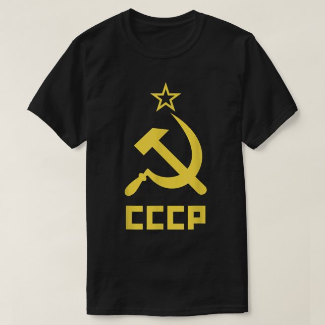 Kommunistisk dräkt Sovjetunionen CCCP Hammer Sickl T Shirt (Design framsida)