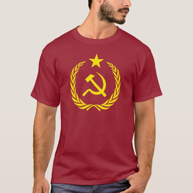 Kommunistisk flagga för T-tröjakalla kriget T-shirt (Framsida)