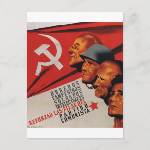 Kommunistisk party (1937)_Propaganda Poster Inbjudan Vykort