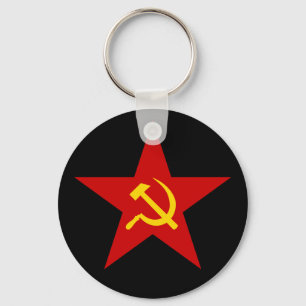 Kommunistisk röd keychain för stjärna (bulta & nyckelring