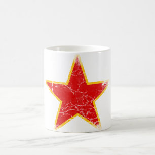 Kommunistisk röd stjärnavintage kaffemugg