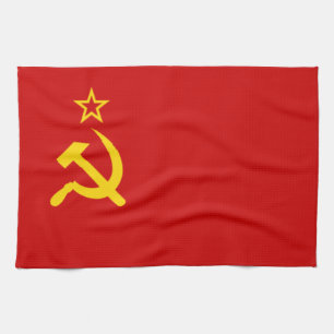 Kommunistisk Ryssland flagga USSR Kökshandduk