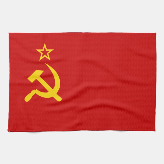 Kommunistisk Ryssland flagga USSR Kökshandduk (Horisontell)