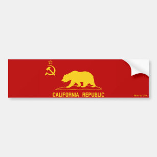 Kommunistisk sovjetisk Kalifornien flaggabildekal Bildekal