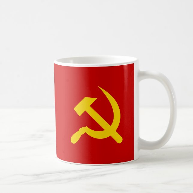 Kommunistisk Sovjetunionen, rysk Hammer och sickle Kaffemugg (Höger)