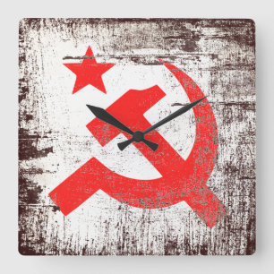 Kommunistisk symbol fyrkantig klocka