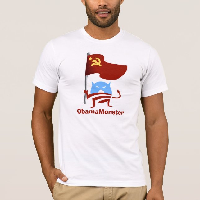 Kommunistiska ObamaMonster Tee Shirt (Framsida)