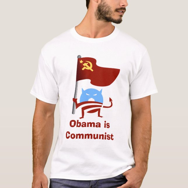 Kommunistiska ObamaMonster Tee Shirt (Framsida)