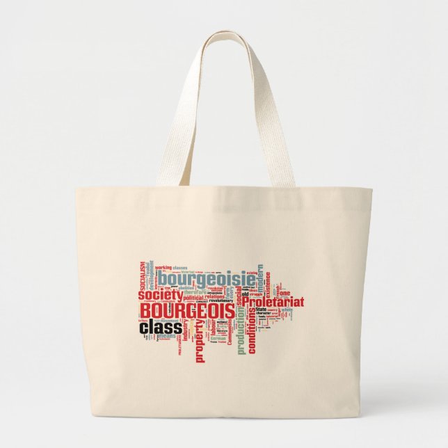 Kommunistiskt Manifestoordmoln Jumbo Tygkasse (Framsidan)