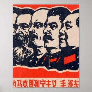 Kommunistledare Propagandas ordförande Mao Stalin Poster