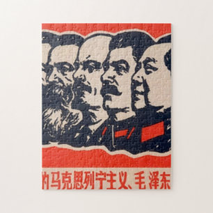 Kommunistledare Propagandas ordförande Mao Stalin Pussel